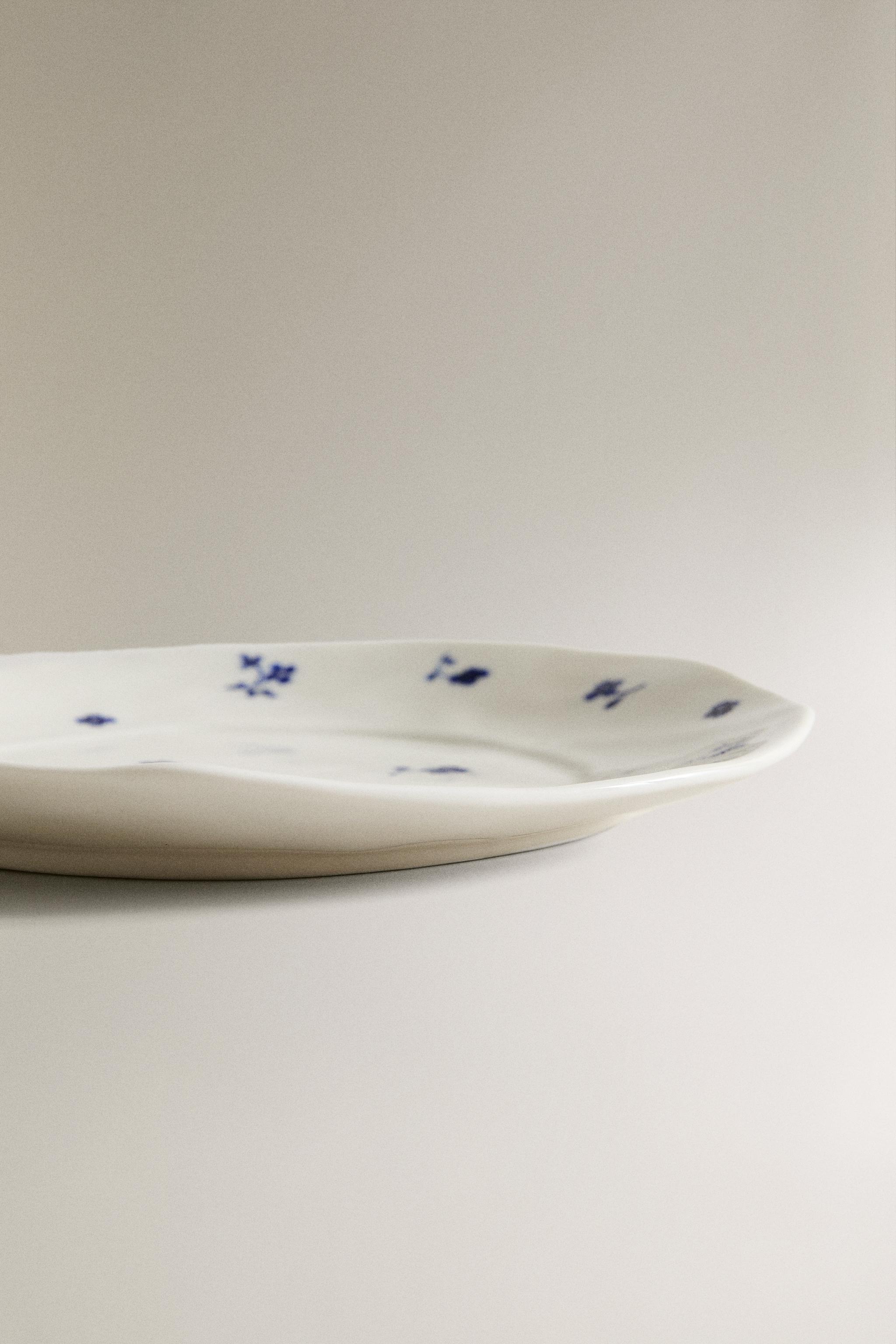 FLORAL PORCELAIN DESSERT PLATE